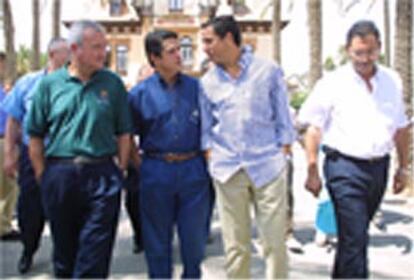 Ramón Luis Valcárcel (izquierda), Federico Trillo (centro) y Eduardo Zaplana (derecha).