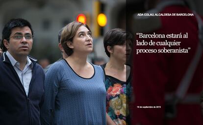 La alcaldesa de Barcelona, Ada Colau, el pasado 11 de Septiembre.