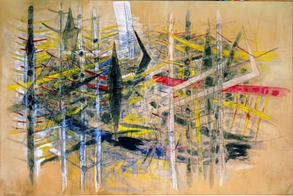 'Sin título', (1958) de Wifredo Lam.