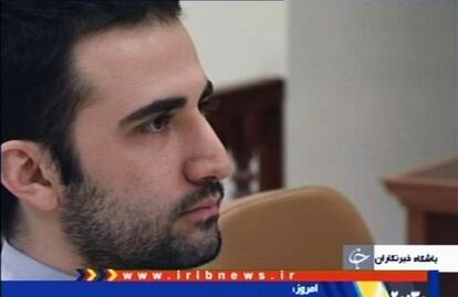 Amir Mirzaei Hekmati, durante el juicio en Teherán.