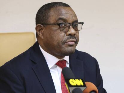 El primer ministro de Etiop&iacute;a, Hailemariam Desalegn, este jueves en Addis Abeba.