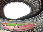 TOKYO, JAPAN - AUGUST 23: A general view of the National Stadium during the Seiko Golden Grand Prix at the National Stadium on August 23, 2020 in Tokyo, Japan. (Photo by Atsushi Tomura/Getty Images)