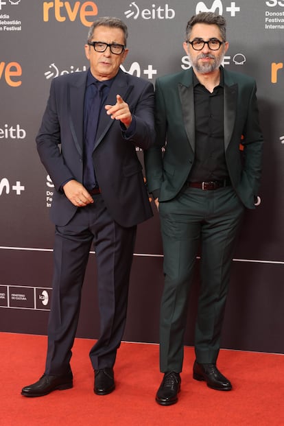 Berto Romero (a la izquierda) y Andreu Buenafuente, en el 'photocall', el 20 de septiembre.