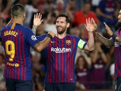 Messi celebra un dels gols.