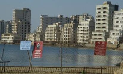 Vista del barrio fantasma de Varosha.