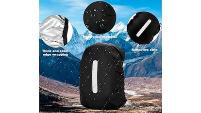 Funda para mochila sobre fondo blanco.