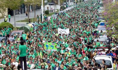 Manifestaci&oacute; a Palma en contra de les pol&iacute;tiques del PP. 