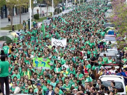 Manifestaci&oacute; a Palma en contra de les pol&iacute;tiques del PP. 