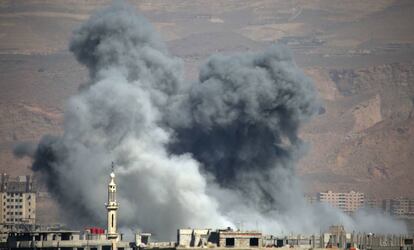 Ataque del Ej&eacute;rcito sirio en Guta Oriental este domingo.