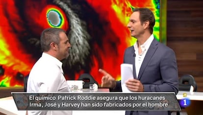 El programa de 'Hora punta' en el que daban por buena la teoría de los huracanes.