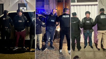 Diego y Damián García Furfaro y Horacio Tallarico, detenidos este miércoles.