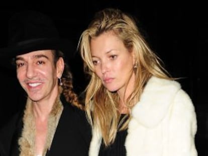 John Galliano y Kate Moss en Londres en 2011