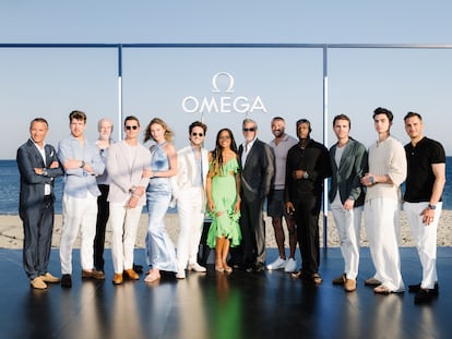 Invitados, embajadores y amigos de Omega en el evento de celebración del 75 aniversario del Seamaster en Mikonos. Entre ellos, Victor Veskovo, Paul Wesley, Diego Boneta, Naomie Harris, George Clooney, Jesse Williams o Jacob Rott.