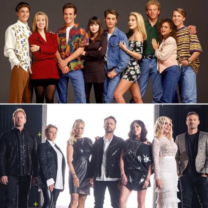 Fox ha anunciado que ‘BH90210’, título de las nuevas aventuras de los chicos de ‘Sensación de vivir’, se estrenará el 7 de agosto. Tori Spelling, Donna en la serie, ha sido una de las más emocionadas con el reencuentro y así lo ha querido compartir en su Instagram.  En la imagen aparecen Ian Ziering (Steve), Jason Priestley (Brandon), Shannen Doherty(Brenda), Tori Spelling (Donna), Jennie Garth (Kelly) y Brian Austin Green (David) con treinta años más que cuando se conocieron en el código postal 90210. 