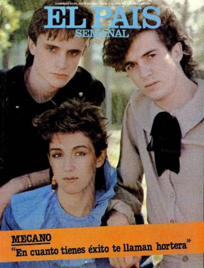 Portada de El País Semanal dedicada a Mecano, en 1982.