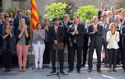 El president de la Generalitat, Carles Puigdemont, anuncia la data i la pregunta del referèndum sobre la independència de Catalunya.