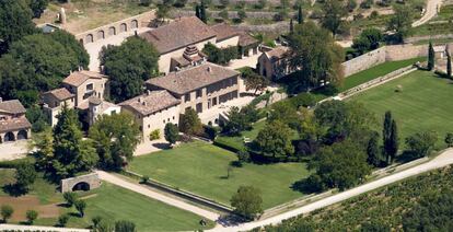 Vista aérea del Chateau de Miraval.