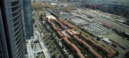 Vista de los terrenos donde est&aacute; previsto desarrollar la operaci&oacute;n Distrito Castellana Norte.