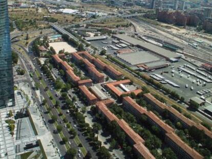 Vista de los terrenos donde est&aacute; previsto desarrollar la operaci&oacute;n Distrito Castellana Norte.