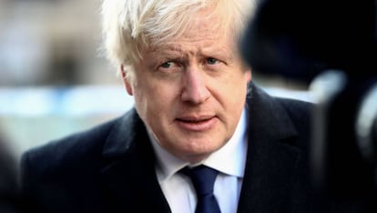 El primer ministro británico, Boris Johnson, este sábado en Londres.