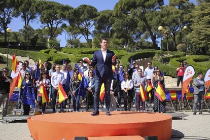 El líder de Cs, Albert Rivera, en Zaragoza.