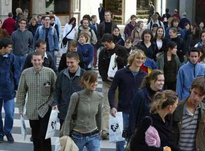 Alumnos con beca de intercambio europeo Erasmus en la Universidad del País Vasco.