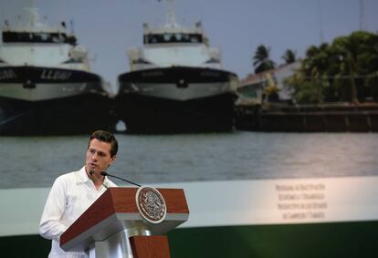 Enrique Pe&ntilde;a Nieto en Villahermosa, Tabasco. 