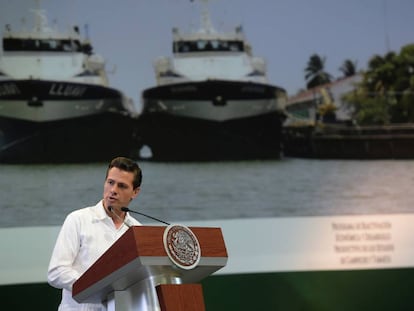 Enrique Pe&ntilde;a Nieto en Villahermosa, Tabasco. 