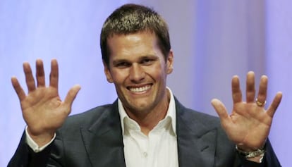 Tom Brady, jugador de los New England Patriots, en el acto celebrado el jueves por la noche.