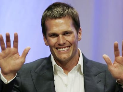 Tom Brady, jogador do New England Patriots, em ato realizado na quinta-feira à noite.