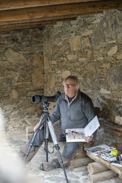 Lars Jonsson, en el mirador de la Portilla del Tiétar, en Monfragüe.