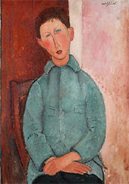 <i>Garcon a la veste bleu</i>, de Modigliani, fue la obra más cotizada, con diez millones de euros.