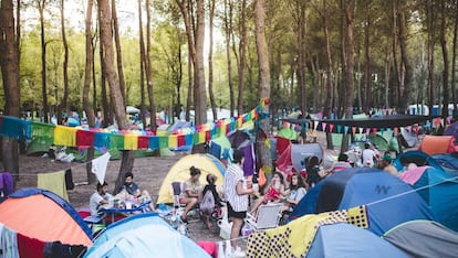 Camping del Sonorama Ribera en 2016.