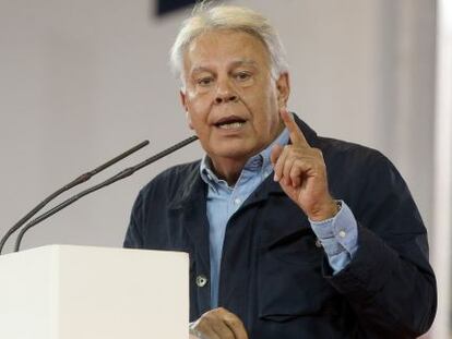 Felipe Gonzalez, en la conferencia municipal del PSOE.