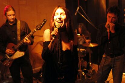 Yolanda, líder de Violante Blues, durante una actuación en Sensorama Jazz Café el pasado domingo.