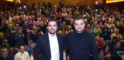 Alberto Garzón y Antonio Maíllo, este sábado en Sevilla.