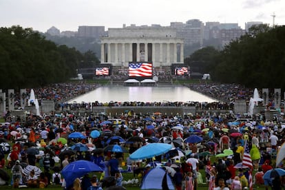 Vista general del National Mall, frente al memorial Lincoln, en Washington.