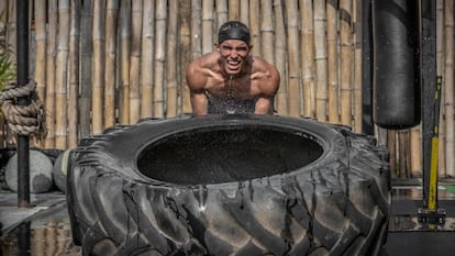 O boxeador venezuelano Eldric Sella treina em Trinidad e Tobago.