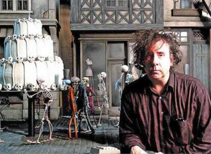 Tim Burton y sus muñecos de Pesadilla, antes de Navidad.