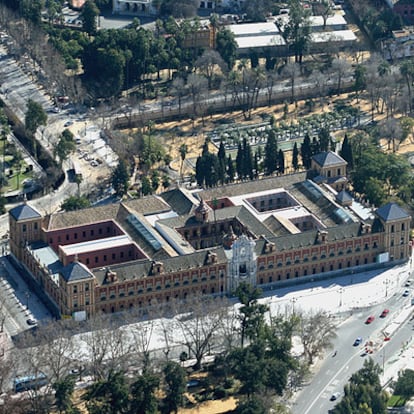 Vistas aéreas del Palacio de San Telmo.