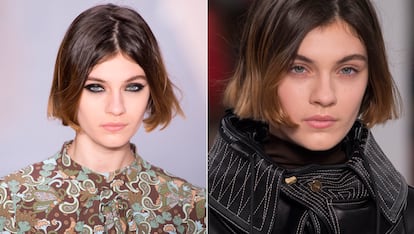 El 'blunt bob' no es otra cosa que una melenita corta y despuntada. Modelos como Milena Litvinovskaya (en la imagen) lo han subido a la pasarela de cara al próximo otoño y promete convertirse en el corte de pelo de 2017.