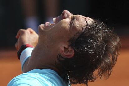 Nadal celebra su victoria ante Murray. 