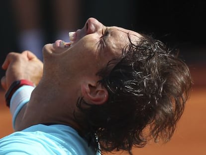 Nadal celebra su victoria ante Murray. 