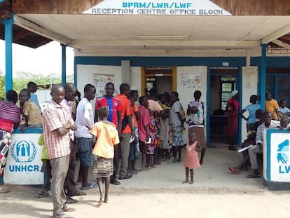 Centro de registro do campo de refugiados de Kakuma (Quênia).