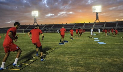 Un entrenamiento de los Cimarrones de Sonora.