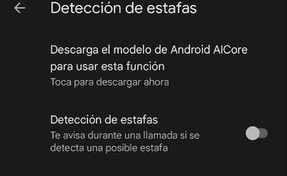 Función Detección de estafas