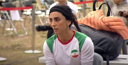 Iranian rock climber Elnaz Rekabi.