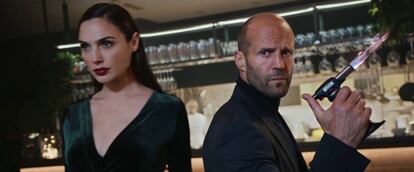 Gal Gadot y Jason Statham en el anuncio de Wix.