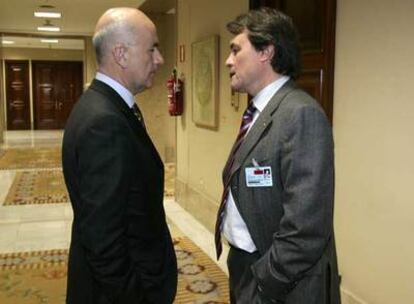 Josep Antoni Duran (a la izquierda) y Artur Mas, en el Congreso de los Diputados.