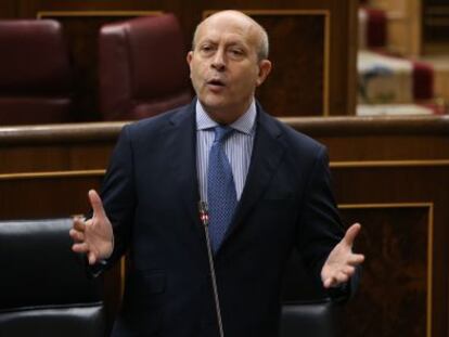 El ministro de Educación, José Ignacio Wert, en el Congreso